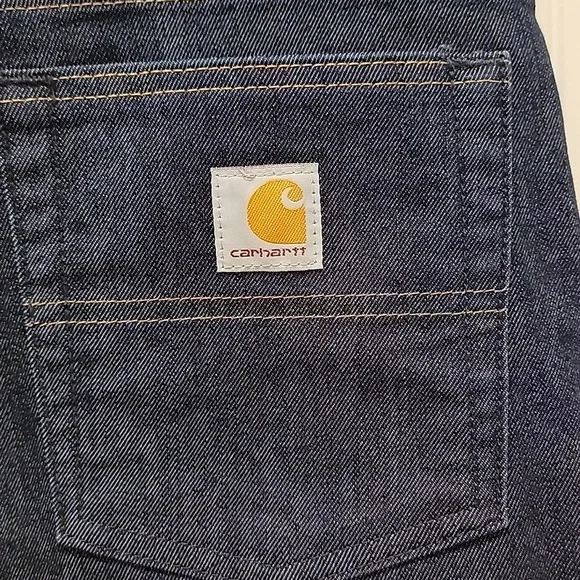 Carhartt Relaxed Fit Dark Blue Denim Jeans Size14 NWT - Picture 5 of 9